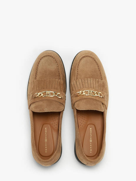 Mocassins Uit Leder Tommy hilfiger Beige accessoires 8972RBC ander zicht 3